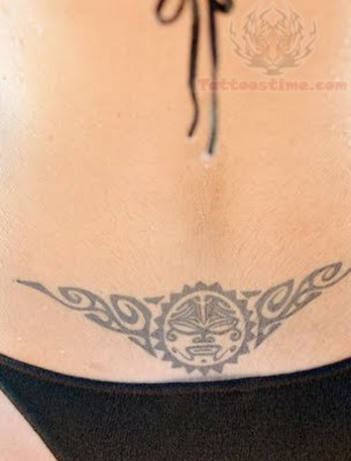 Maori Celtic Lower Back Tattoo